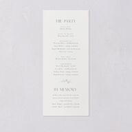Minimal Wildflower Wedding Programs Gold Off-White Signature