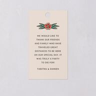 Til Death Tattoos Favor Gift Tags Linen Signature