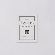 Elegant Frame QR Code RSVP Cards Fog Signature Standard