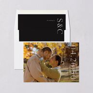 Timeless Elegance Save The Date Cards Midnight Signature smooth Blank No Standard