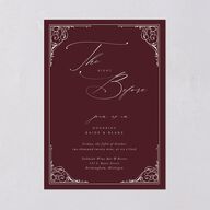 Vintage Gothic Rehearsal Dinner Invitations Licorice Signature Blank