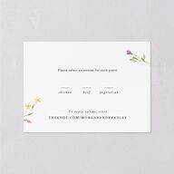 Wildflower Arch Wedding Response Cards Pure White Signature Standard
