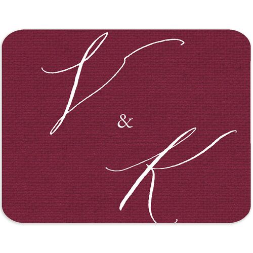 Beloved Floral Wedding Stickers Dark Berry Rounded