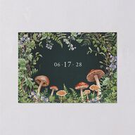 Mushroom Garden Fairytale Wedding Response Cards Dark Green Signature Standard