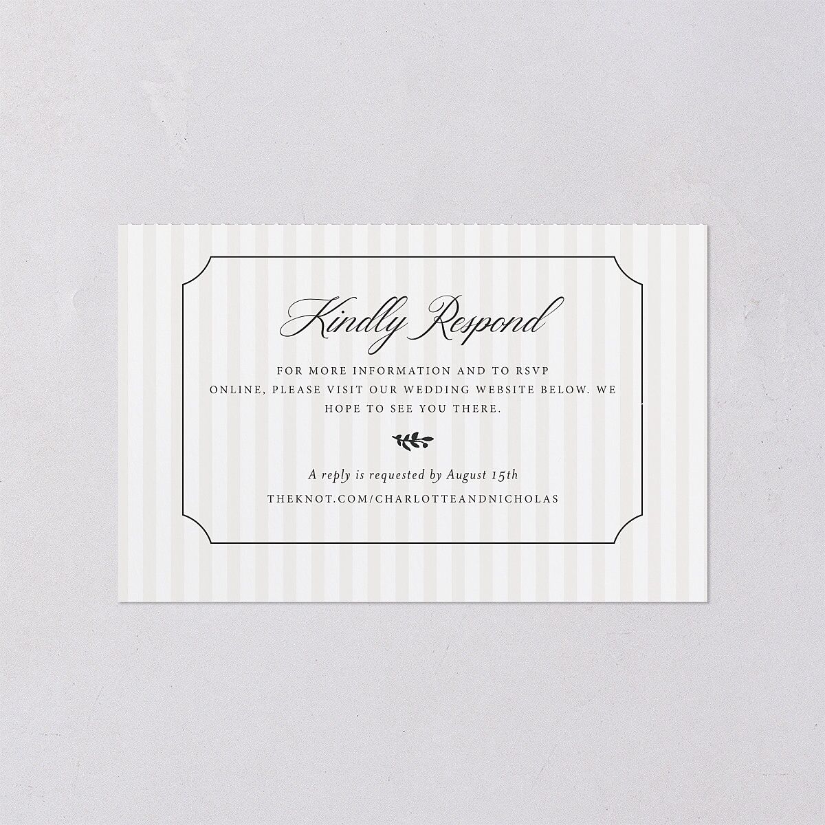 Old Money Botanical All-in-One Wedding Invitations Pure White Signature Light Both Recipient and Return Addresses No