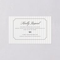 Old Money Botanical All-in-One Wedding Invitations Pure White Signature Light Both Recipient and Return Addresses No
