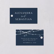 Elegant Lights Favor Gift Tags Moody Blue Signature