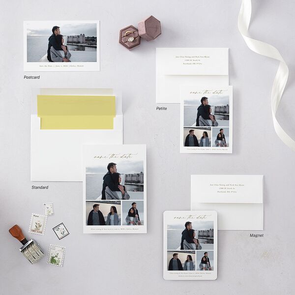 Bom Bloom Save The Date Magnets Pure White Magnet Paper