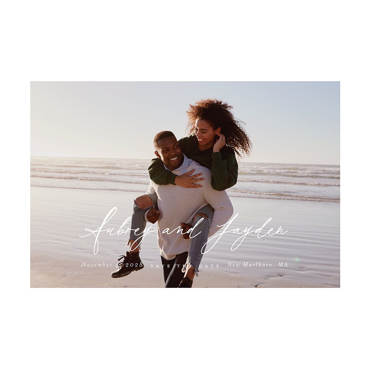 Minimal Wildflower Save the Date Postcards