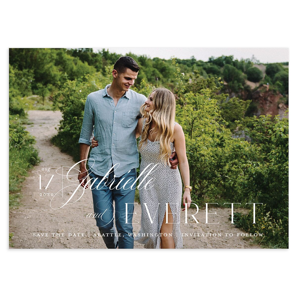 Opposites Attract Save The Date Cards