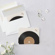 Music Lovers Save the Date Petite Cards Tan Signature smooth Blank No Standard