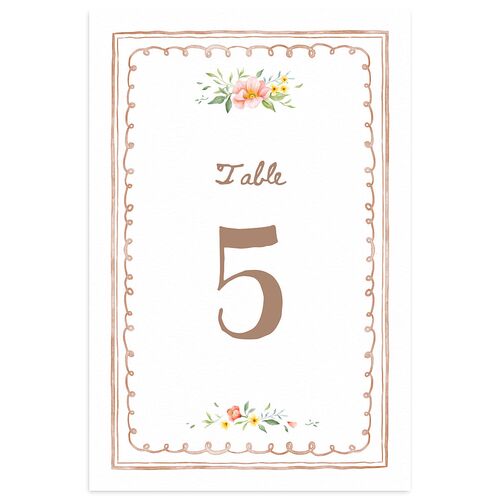 Countryside Crest Table Numbers Mocha Signature