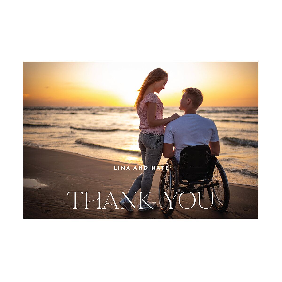 Tropical Oval Thank You Postcards