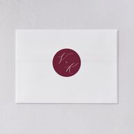 Beloved Floral Wedding Stickers Dark Berry Circle