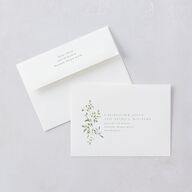 Gilded Greenery Wedding Invitations Gold Deep Olive Signature Blank No Standard
