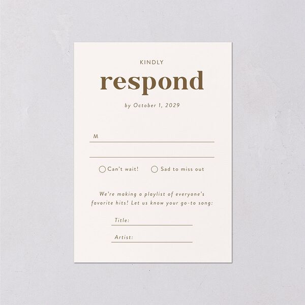 Photo Elopement Wedding Response Cards Linen Signature Standard