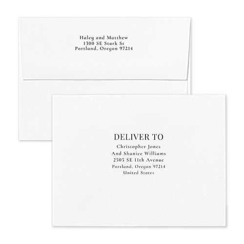 Limitless Photo Thank You Card Envelopes Pure White Rose Return Address Signature Standard