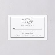 Lasting Frame All-in-One Wedding Invitations Pure White Signature Light Both Recipient and Return Addresses No