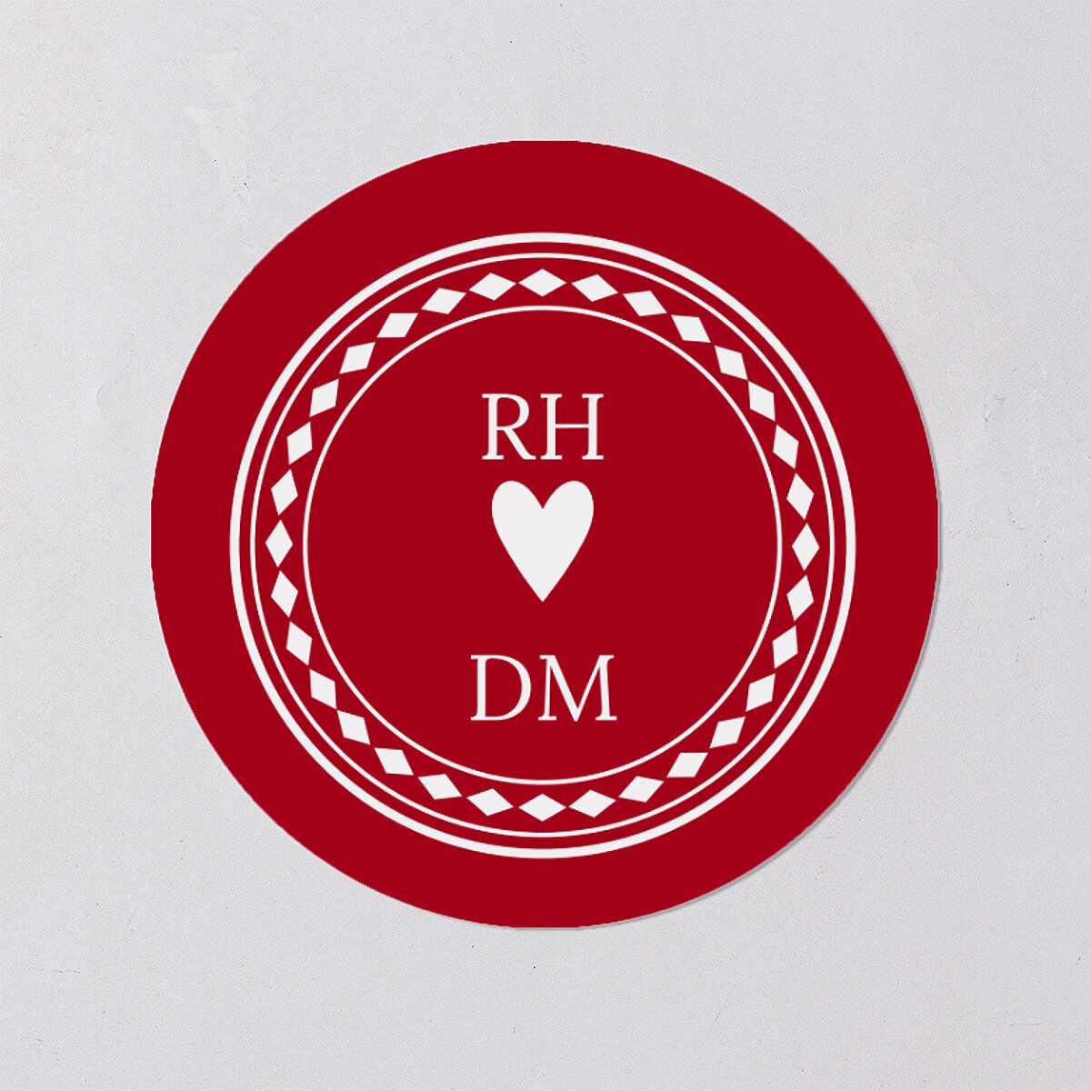 Las Vegas Playing Card Wedding Stickers Jewel Red