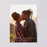 Bohemian Arch Save The Date Cards Copper Signature smooth Blank No