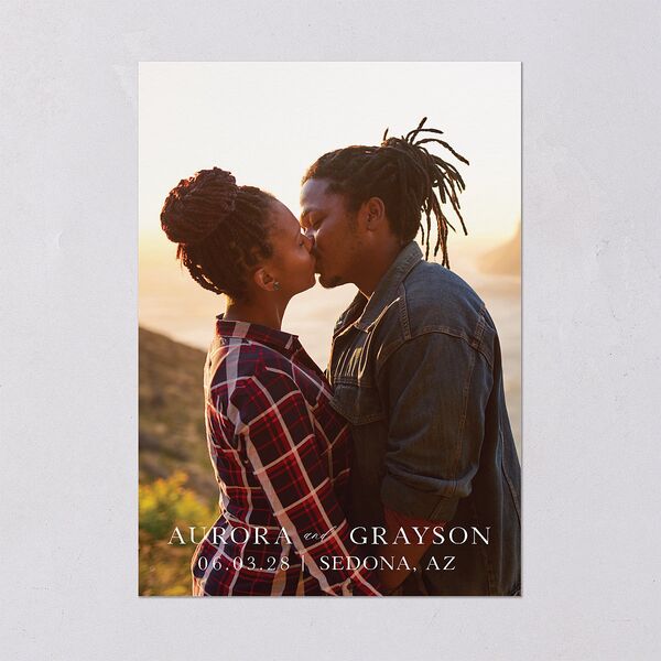 Bohemian Arch Save The Date Cards Copper Signature smooth Blank No