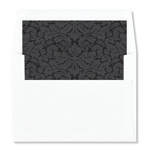 Elegant Damask Standard Envelope Liners Licorice Standard