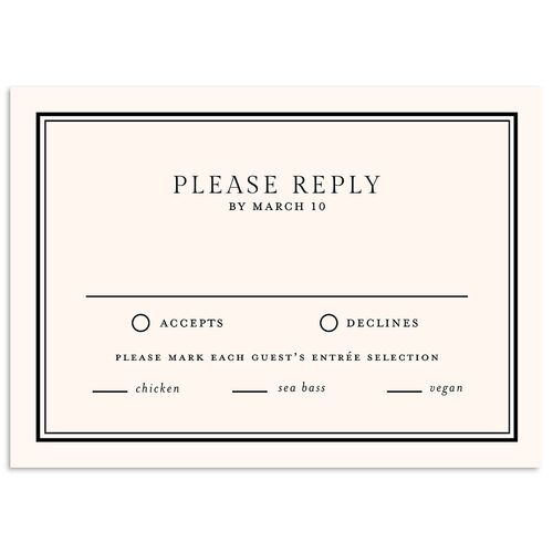 Antique Garden Lace Floral Wedding Response Cards Midnight Signature Standard