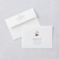 Crafted Garden Wedding Invitations Deep Olive Signature Blank No Standard