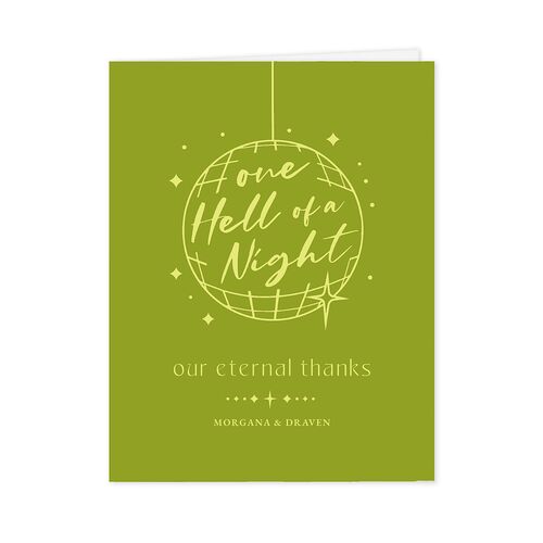 Til Death Do We Disco Thank You Cards Pear