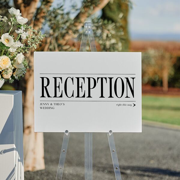 Magazine Cover Standard Direction Sign Medium Licorice Standard Indoor Foam Core M Direction