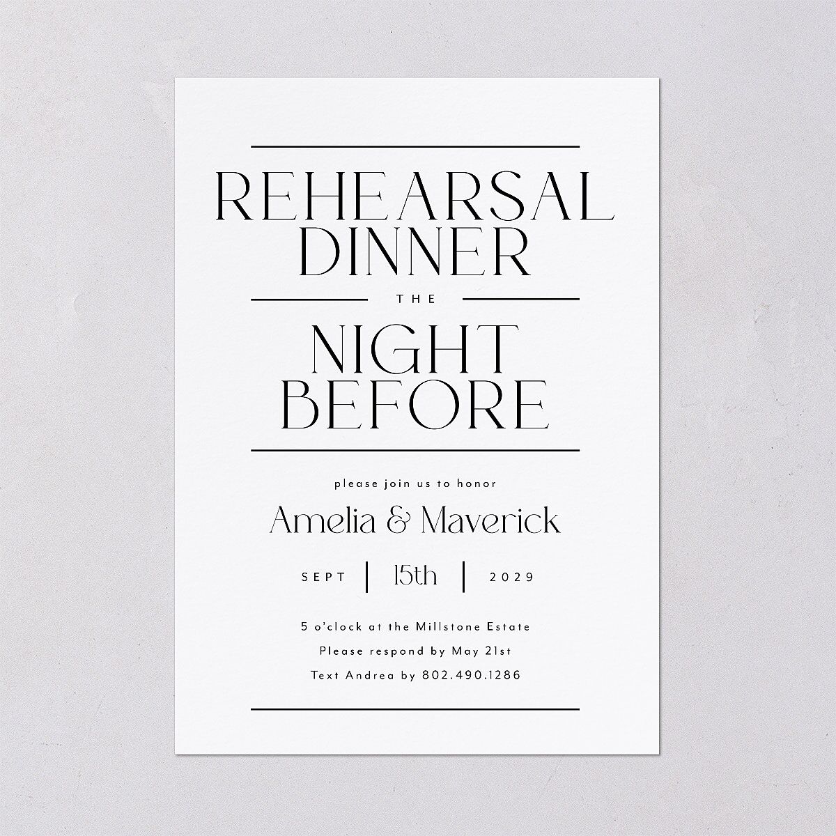 Estate Rehearsal Dinner Invitations — view 2