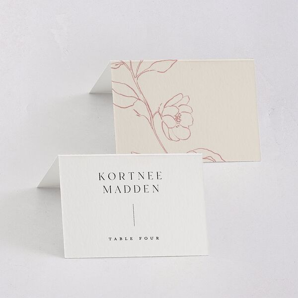 Floral Sketch Place Cards Off-White Signature