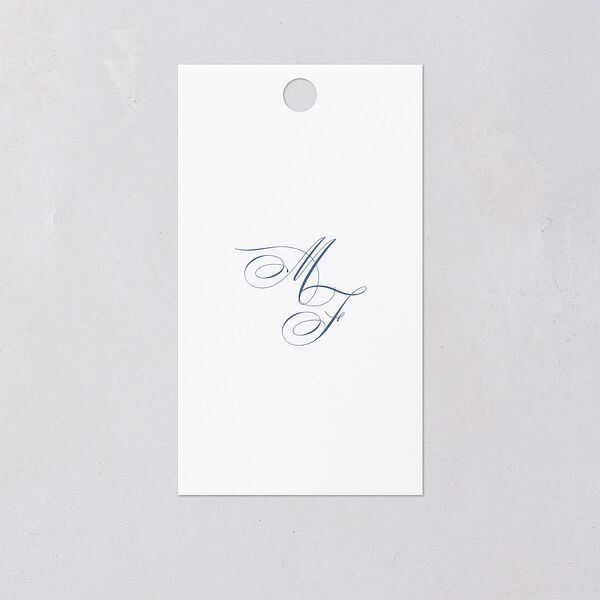 Elegant Rose Crest Favor Gift Tags Sapphire Signature