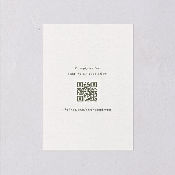 Elegant Garland Crest Wedding Response Cards Dark Camo Signature Standard