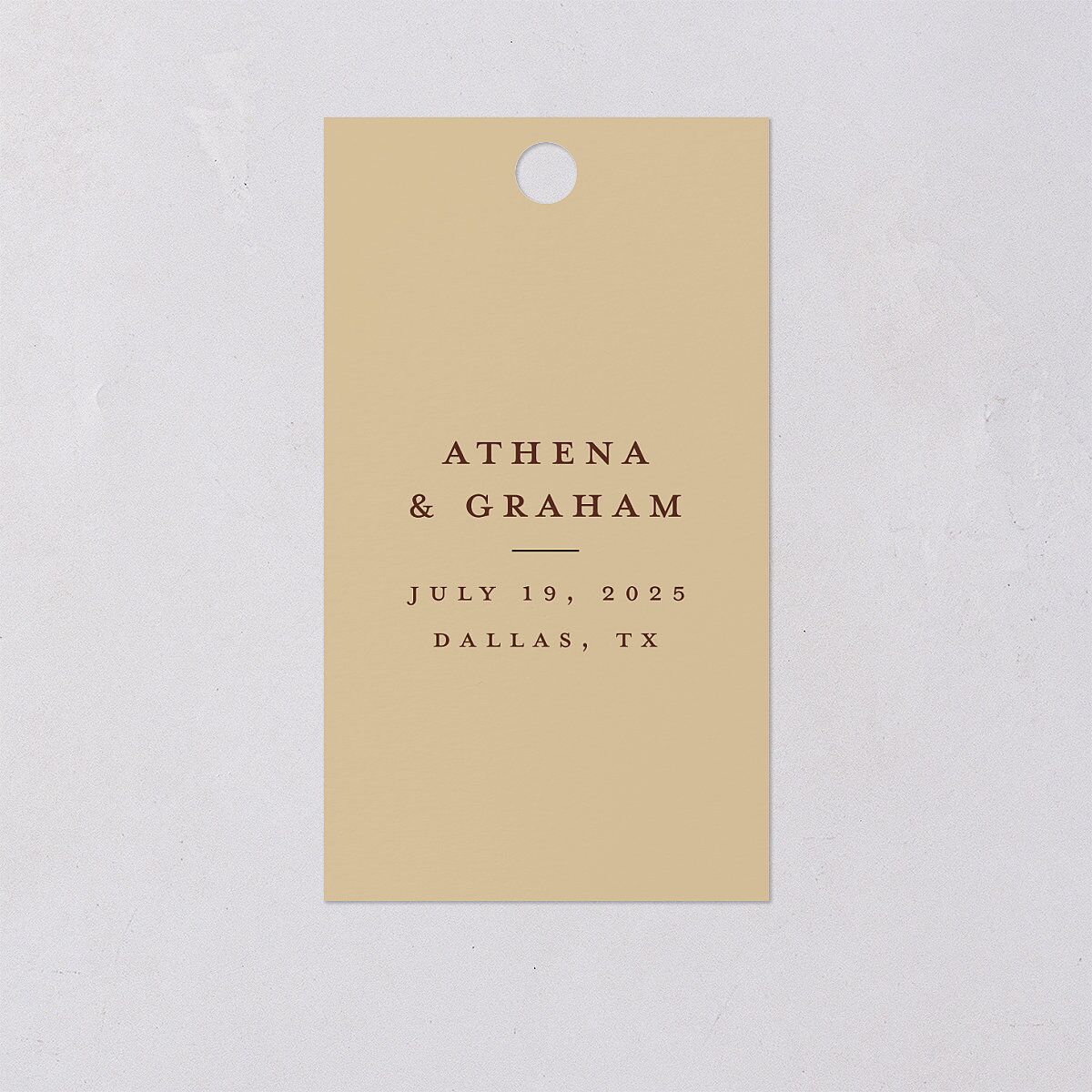 Intricate Vintage Favor Gift Tags Tan Signature