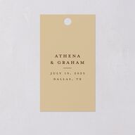 Intricate Vintage Favor Gift Tags Tan Signature