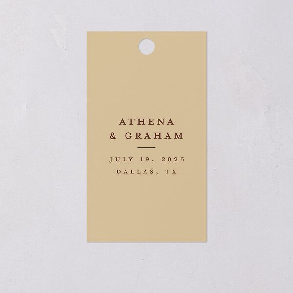 Intricate Vintage Favor Gift Tags Tan Signature