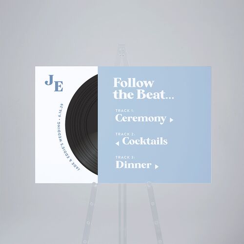 Music Lovers Standard Direction Sign Large Cornflower Standard Indoor Foam Core L Direction