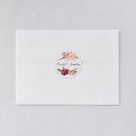 Bohemian Floral Wedding Stickers Merlot