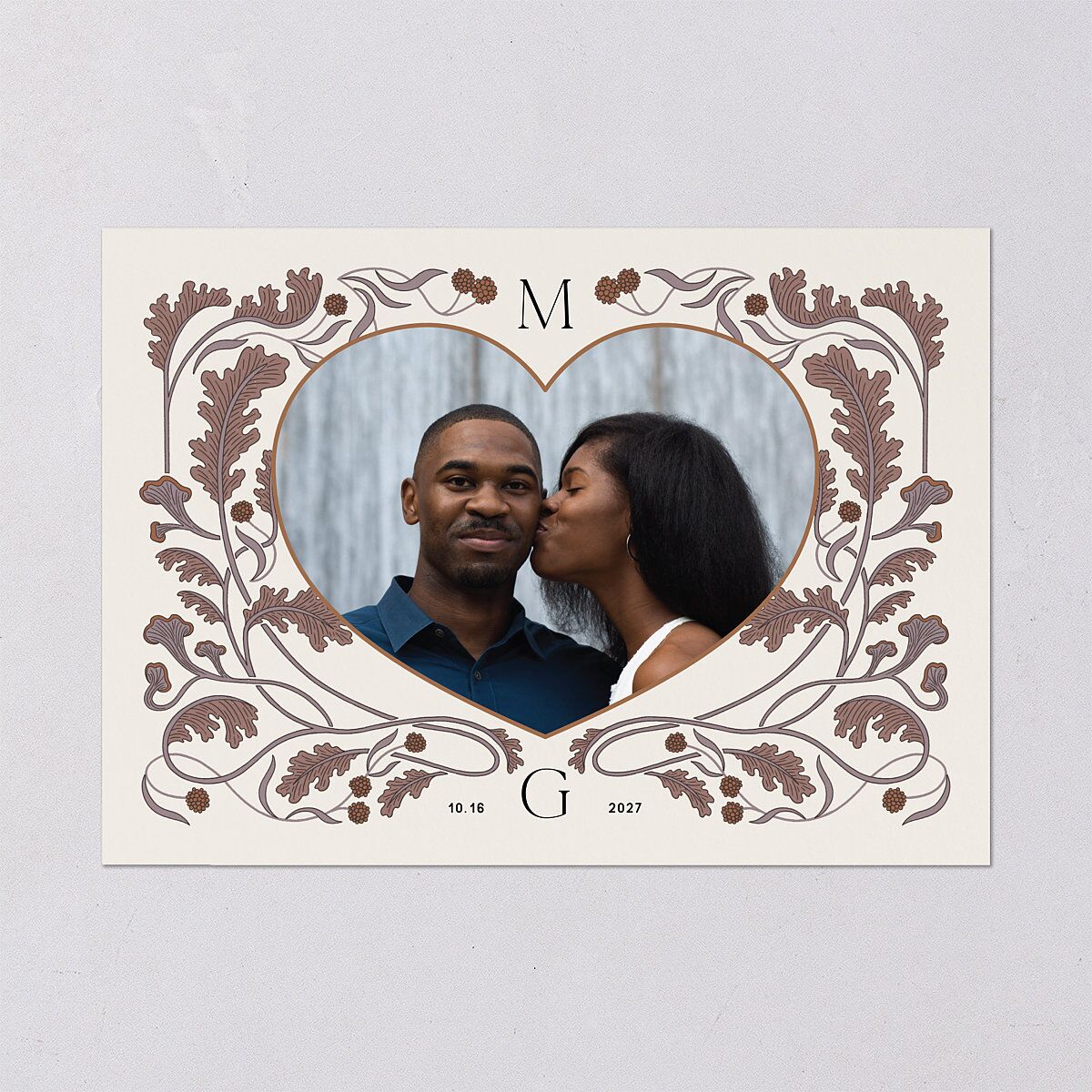 Climbing Leaves Rehearsal Dinner Invitations Copper Signature Blank