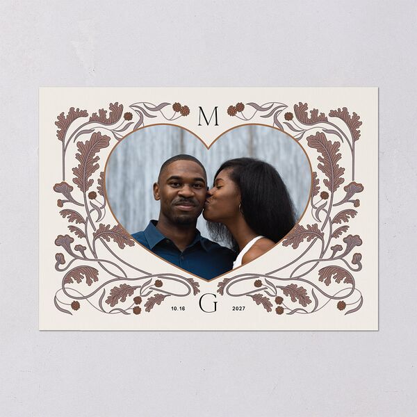 Climbing Leaves Rehearsal Dinner Invitations Copper Signature Blank
