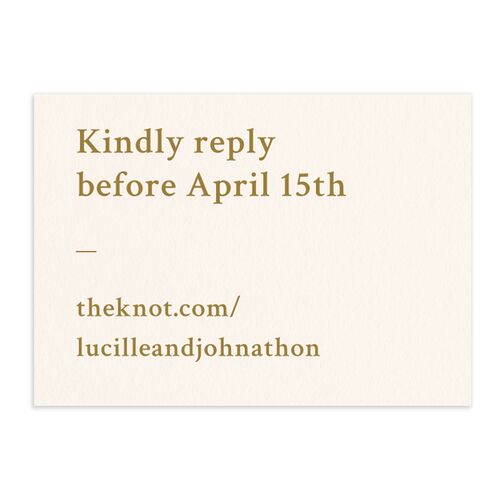 Elegant Typography QR Code RSVP Cards Gold Signature Standard
