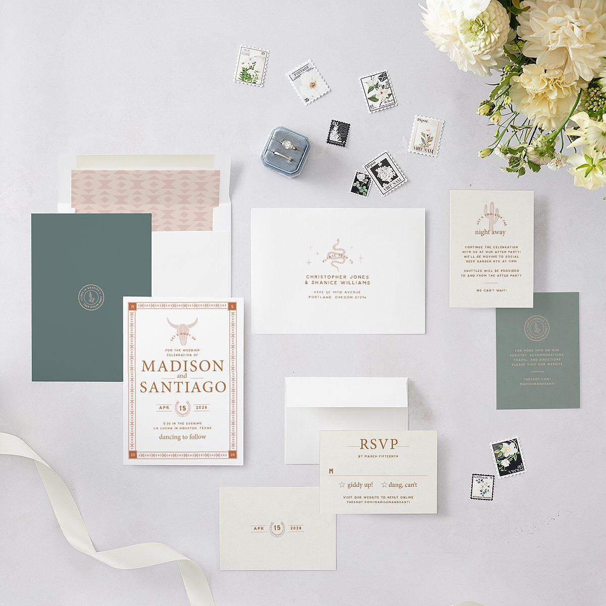 Hitched in Texas Wedding Invitations — view 5