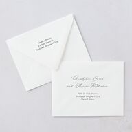 Timeless Floral Hoop Thank You Card Euro Envelopes White Luxe Pure White Both Recipient and Return Addresses Signature