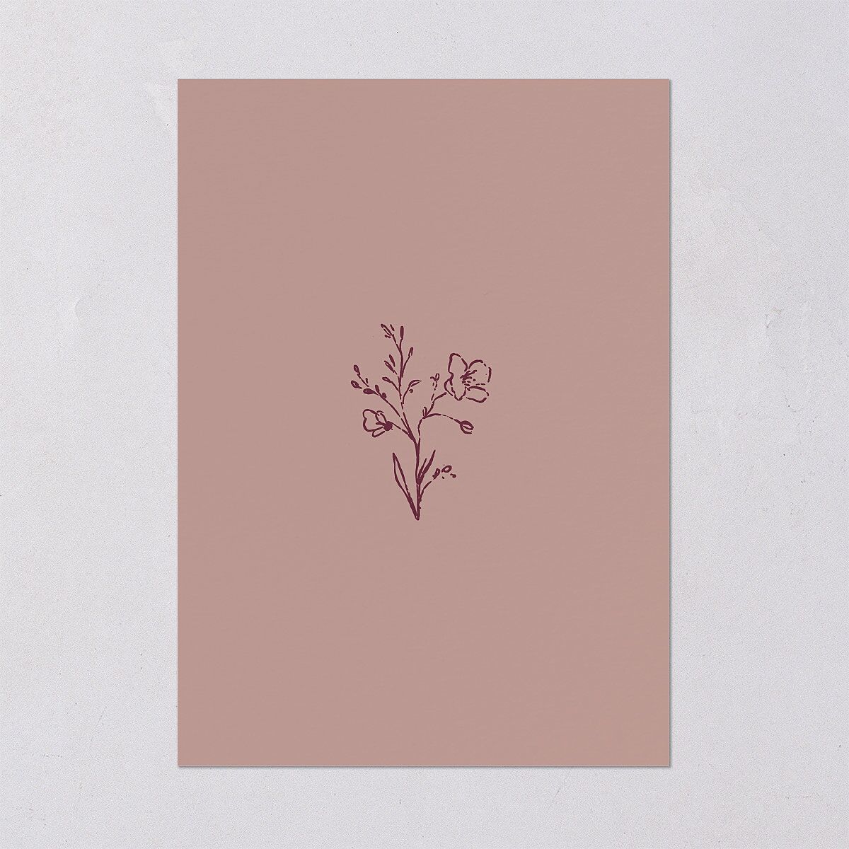 Rustic Monogram Wedding Invitations Dusty Rose Signature Blank No Standard