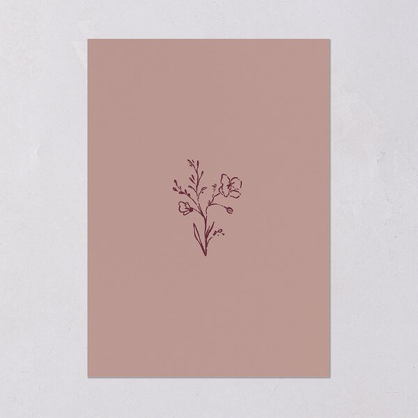 Rustic Monogram Wedding Invitations Dusty Rose Signature Blank No Standard