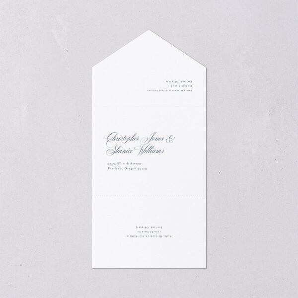 Eternal Love All-in-One Wedding Invitations Cruise Signature Light Both Recipient and Return Addresses