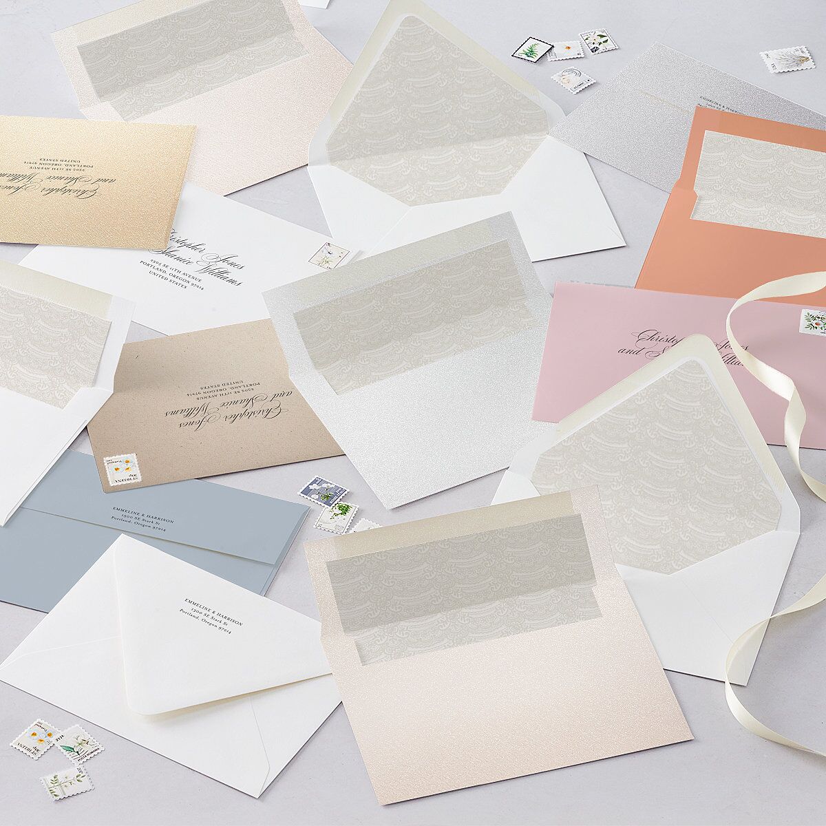Elegant Lace Wedding Invitations Pure White Signature Blank No Standard