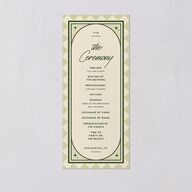 Retro Tropical Destination Wedding Programs Pear Signature