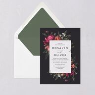 Blooming Botanical Euro Envelope Liners Midnight Luxe
